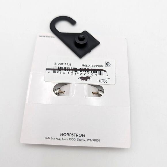 BP. Elegant Two-Tone Hoop Earrings for Women Gold & Silver Finish - Picture 2 of 3